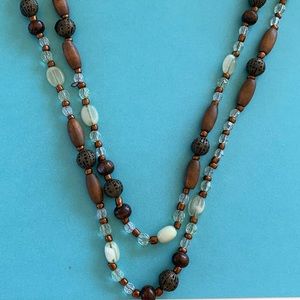 20 Inch Layered Spring Festival Boho Beaded Hippie Spring Accessory Necklace EUC